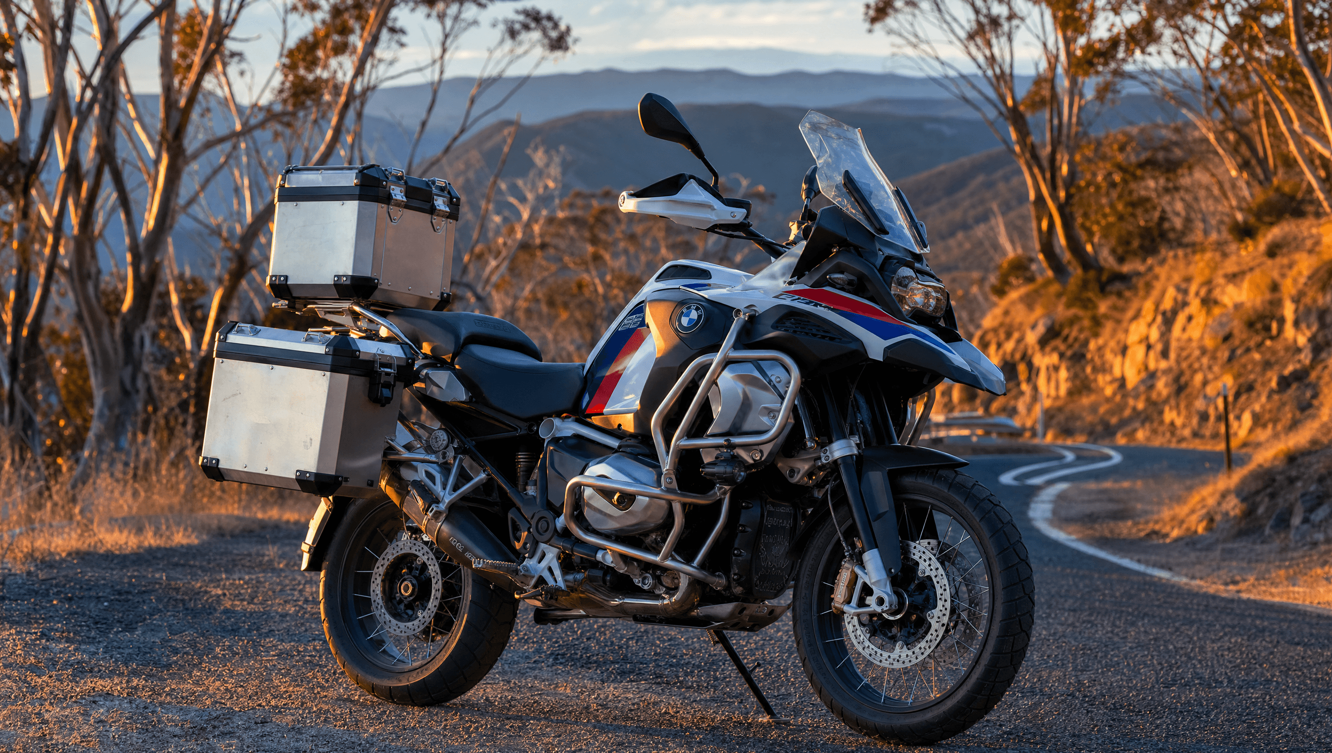 BMW R 1250 GS Adventure on a Victorian road — BMW cash buyer Melbourne