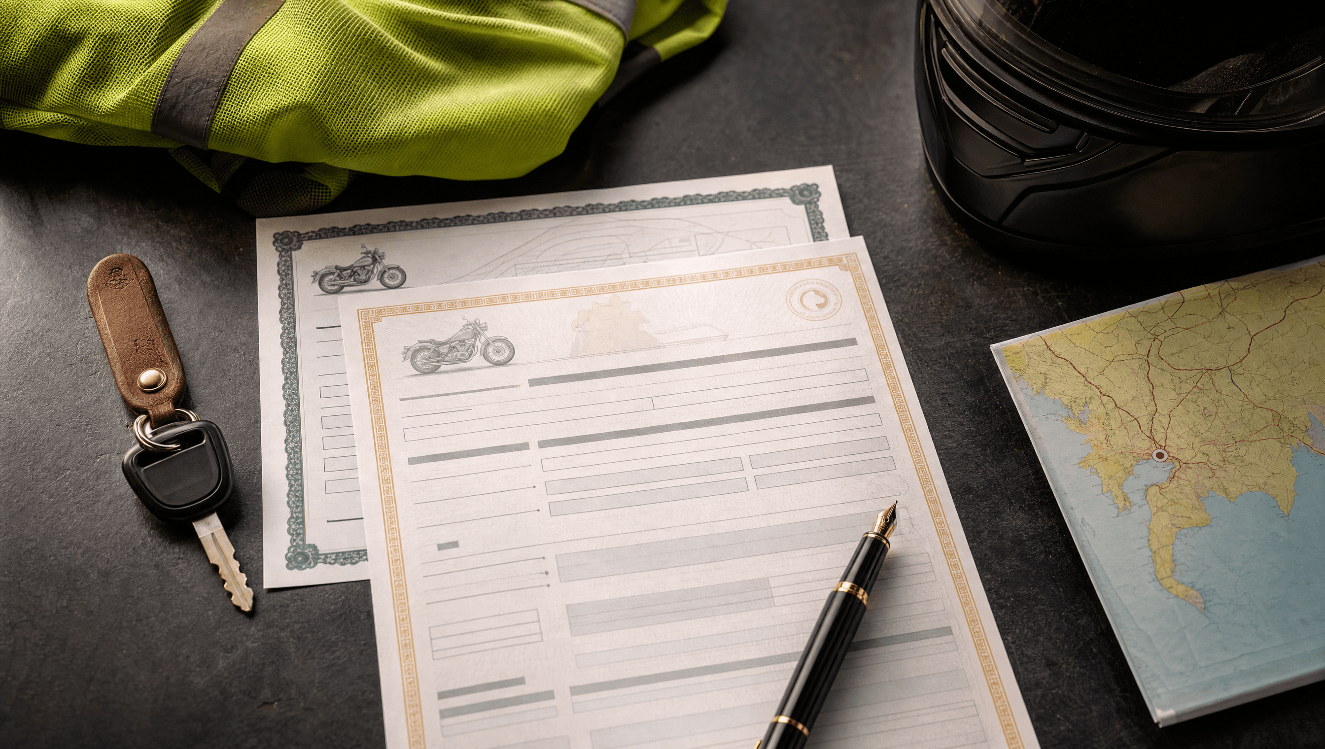 VicRoads paperwork and motorcycle keys — guide to selling a motorcycle in Victoria